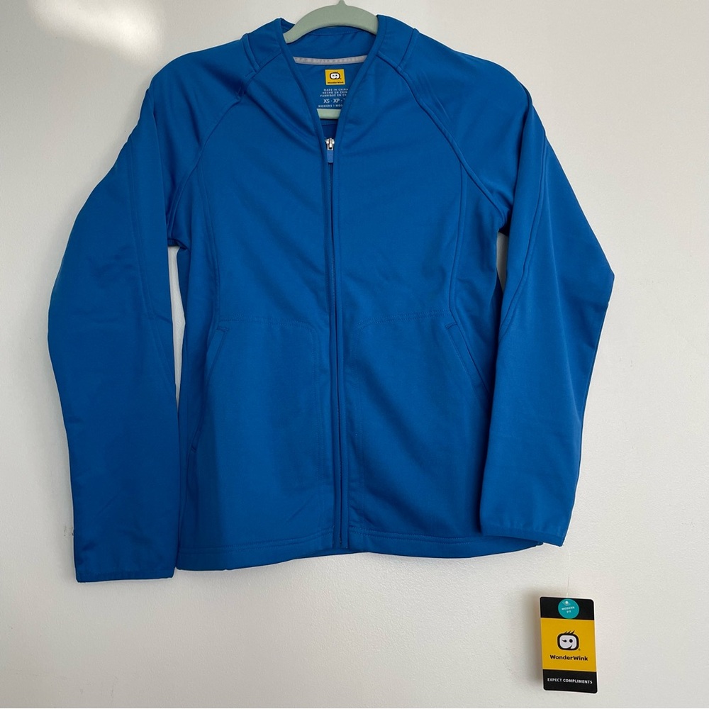 Women’s WonderWink Fleece Full-Zip Jacket Royal Size XS